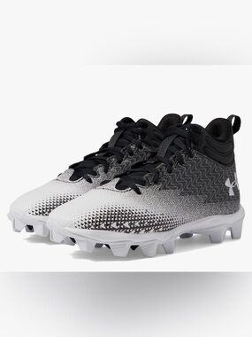 NWOB Under Armour Spotlight Franchise 3 RM Jr Football Cleats Boys 4.5 Black